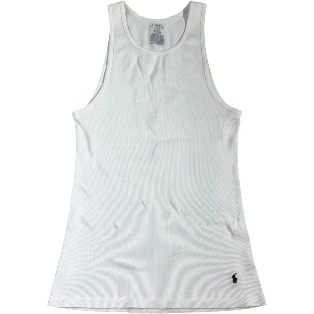 Polo Ralph Lauren Cotton Ribbed Tank Undershirts XL White 3 Pack